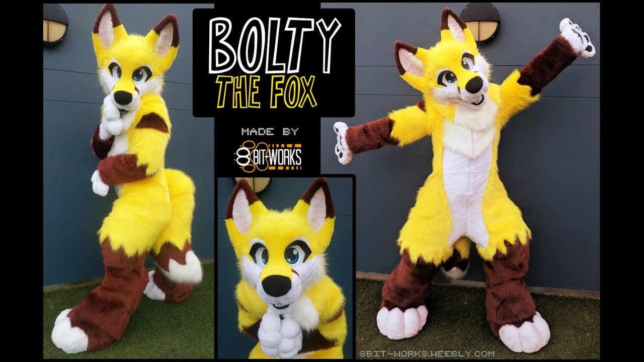 Bolty the fox fursuit - by 8Bit-Works