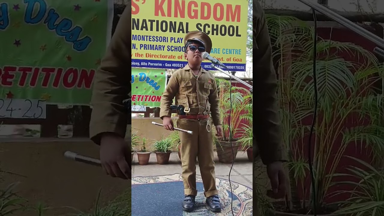 🎭✨ Fancy Dress Competition | Tanush Satardekar as a Police Officer 🚔👮&zwj;♂️| Std. 3