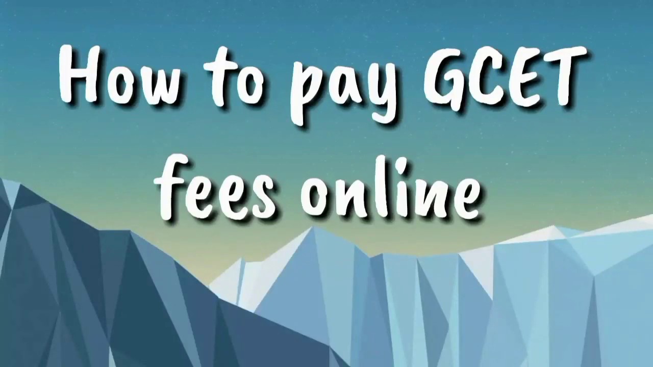 GCET payment online in 1-2 mins