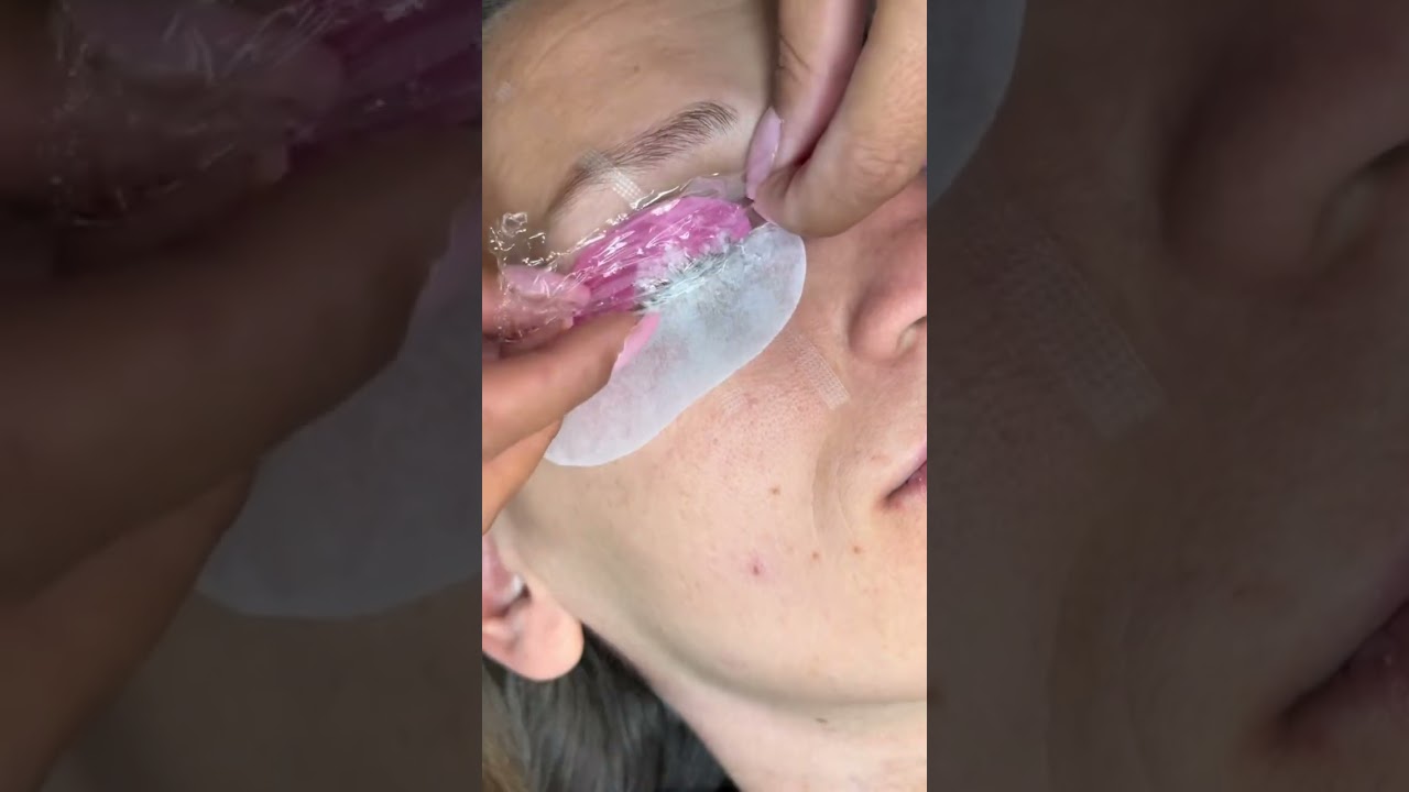 Korean lash lift on short lashes #lashes #lashlift #koreanlashlift #lashlifttutorial