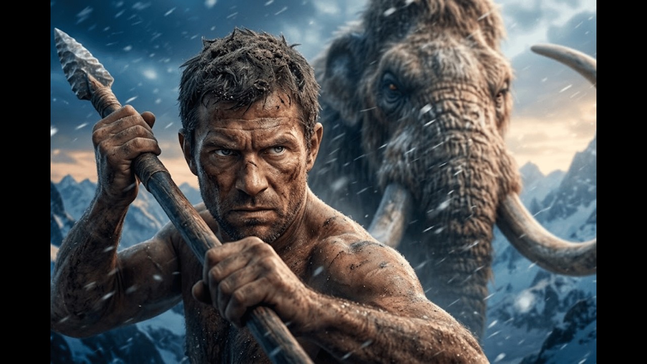 The Journey of a Prehistoric Hunter: Confronting the Giant Beast #survival