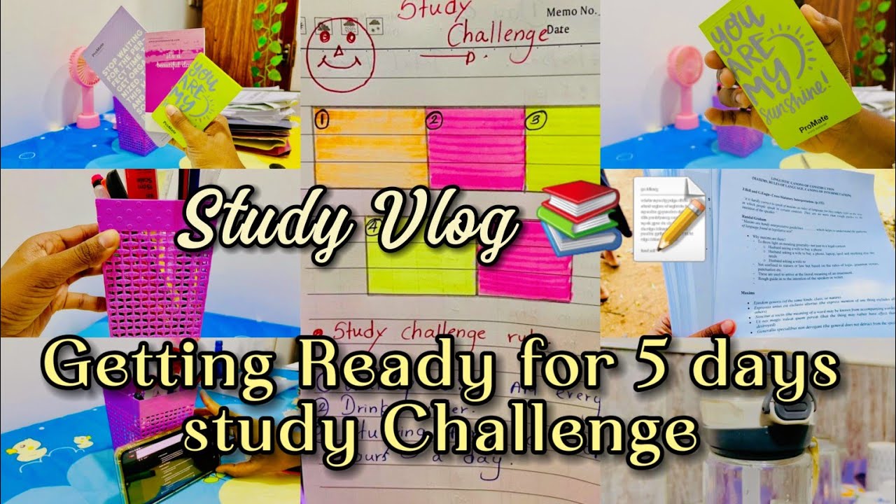 Study Vlog 📚📝| 5 Days STUDY CHAllENGE එකට ලෑස්ති උනේ මෙහෙමයි 📖️🔎| Made 3 rules 📉 | #studychallenge