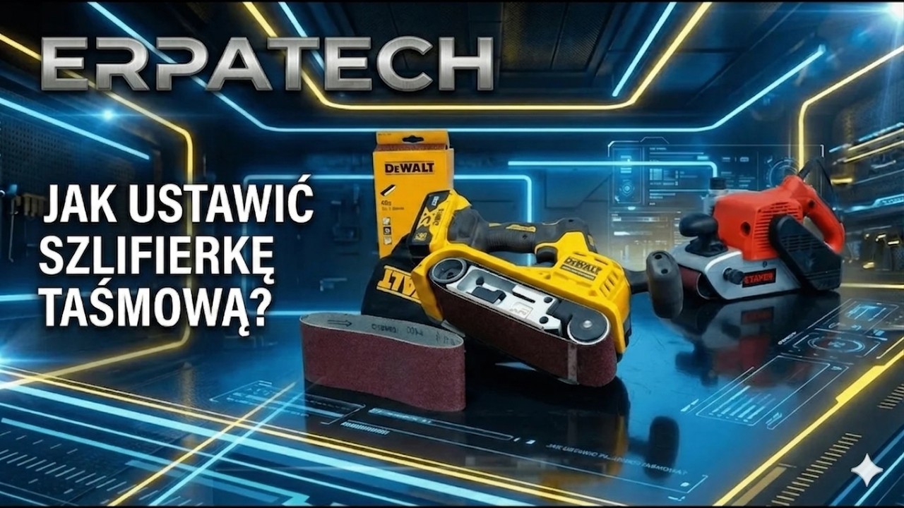 Taśma ucieka na boki? Jak ustawić i wyregulować szlifierkę taśmową DeWalt?