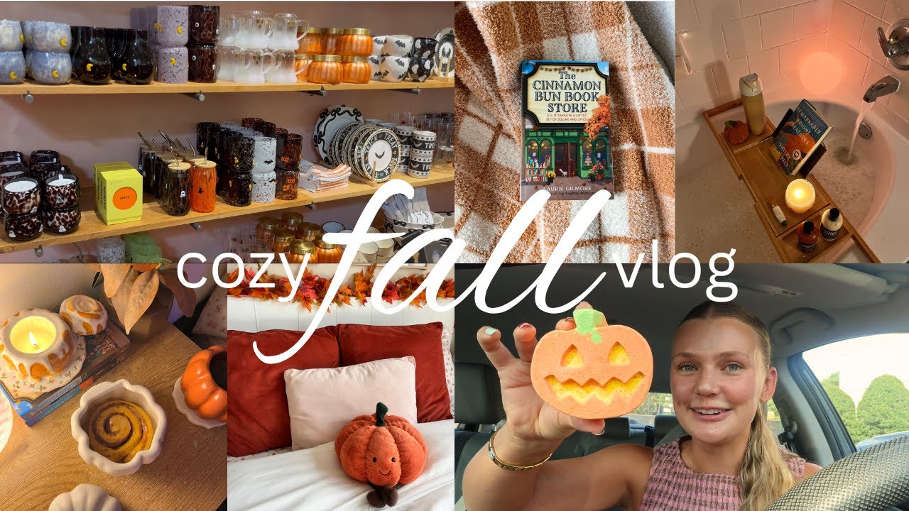 Уютный осенний видеоблог🎃🧸🍂☕ Осенний шопинг, чтение, осенний пикник, тыквенные булочки с корицей ...