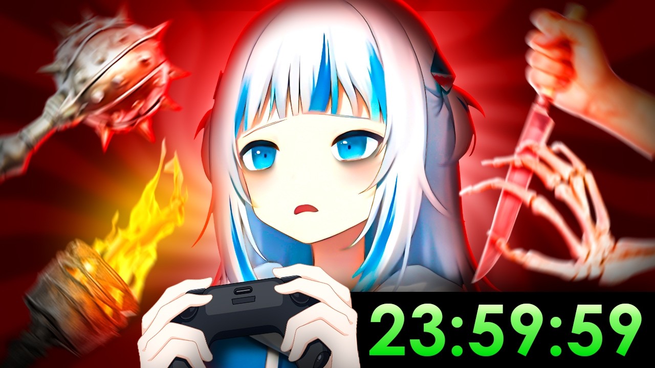 Gura & Fauna race each other in Dark Souls. neither of them finished...