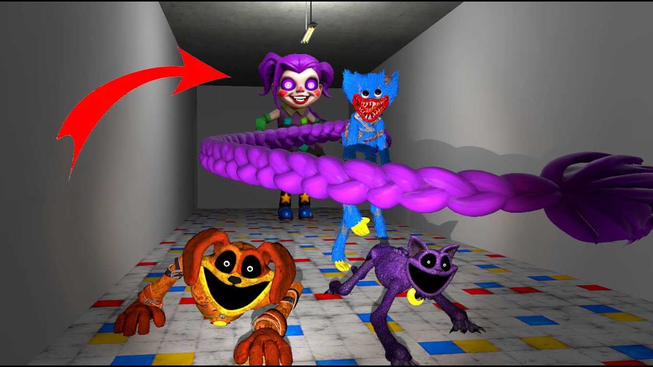 GMod Poppy Playtime 5 Player Runs From Monsters  Lily Love Braids