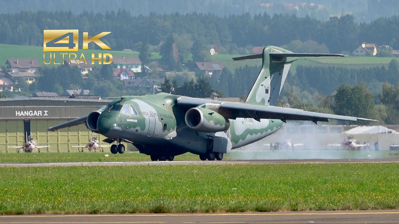 Embraer KC-390 Brazilian Air Force PT-ZNG arrival Airpower 2024 AirShow Zeltweg Air Base LOXZ