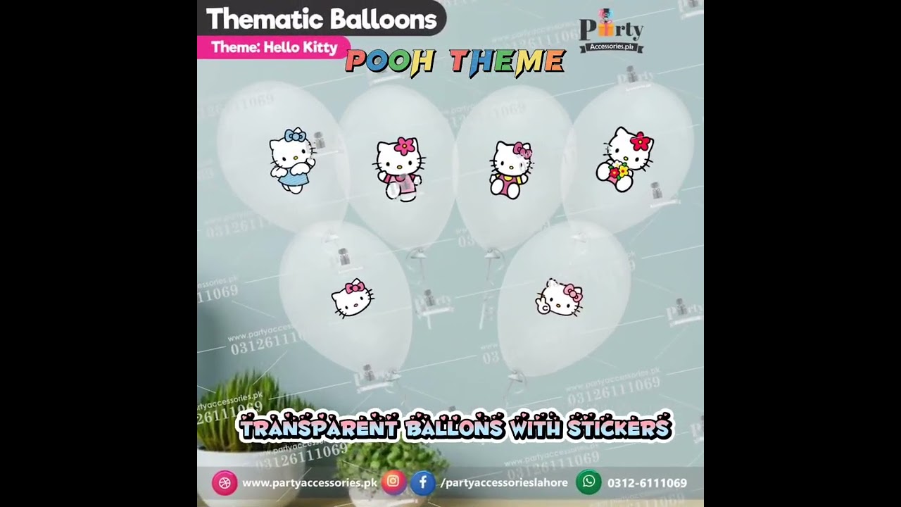 Customized Helo Kitty Theme Products #birthdayparty #decoration #customizedtheme