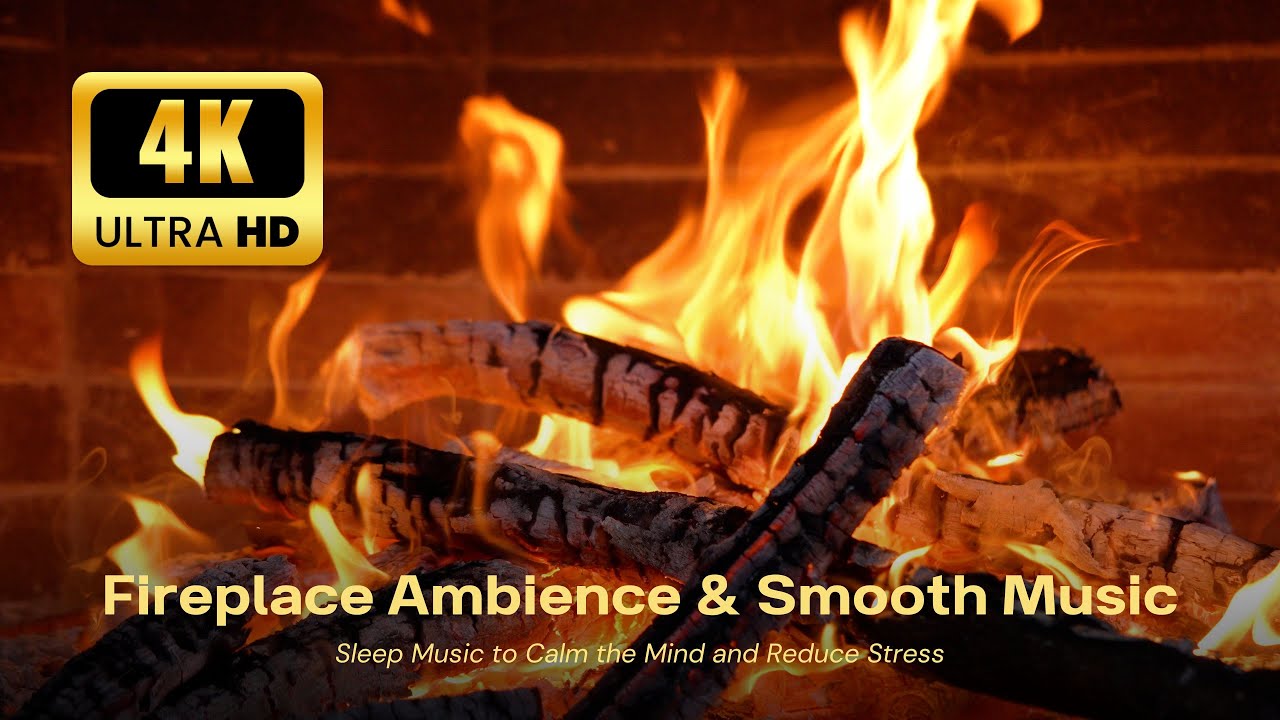 🔥 Fireplace 4K UHD! Fireplace with Crackling Fire Sounds. Fireplace Ambience #7GF