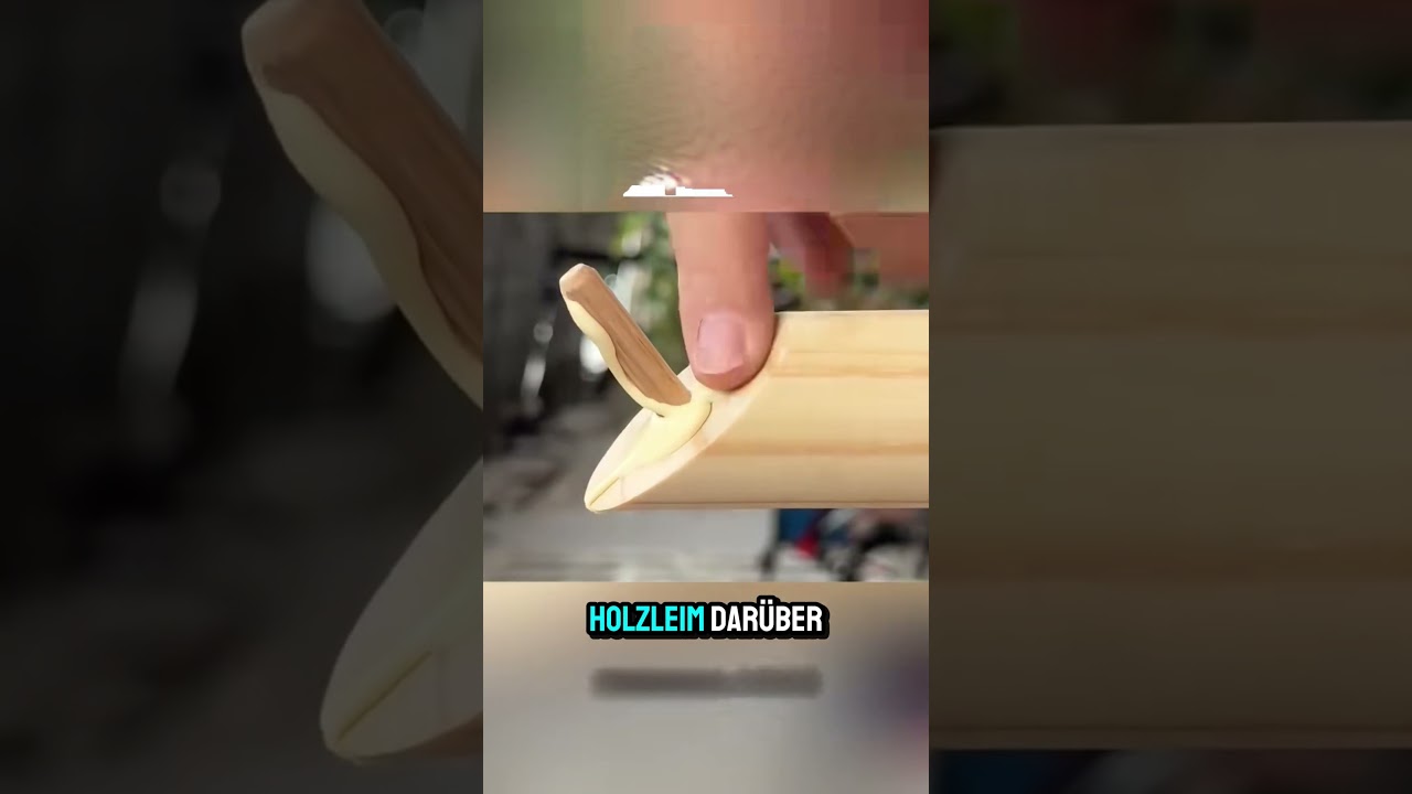 He joins the pieces of wood