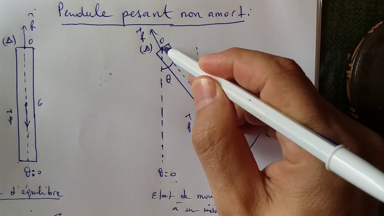 2ème BAC - Pendule pesant non amorti- Equation différentielle du mouvement.