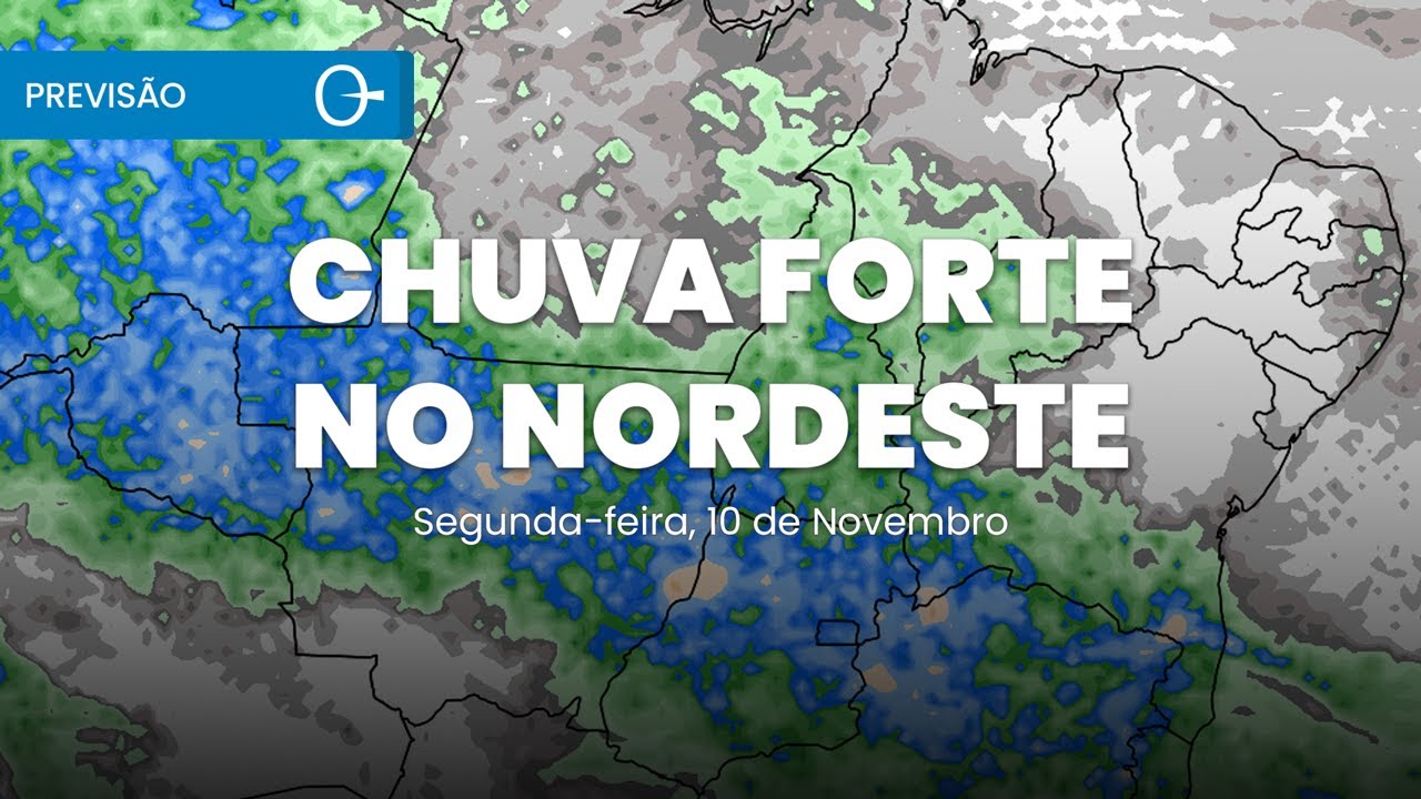 Temporais Atingem Norte e Nordeste Enquanto o Tempo Firme Predomina no Sul | Previs&atilde;o 10/11/2025