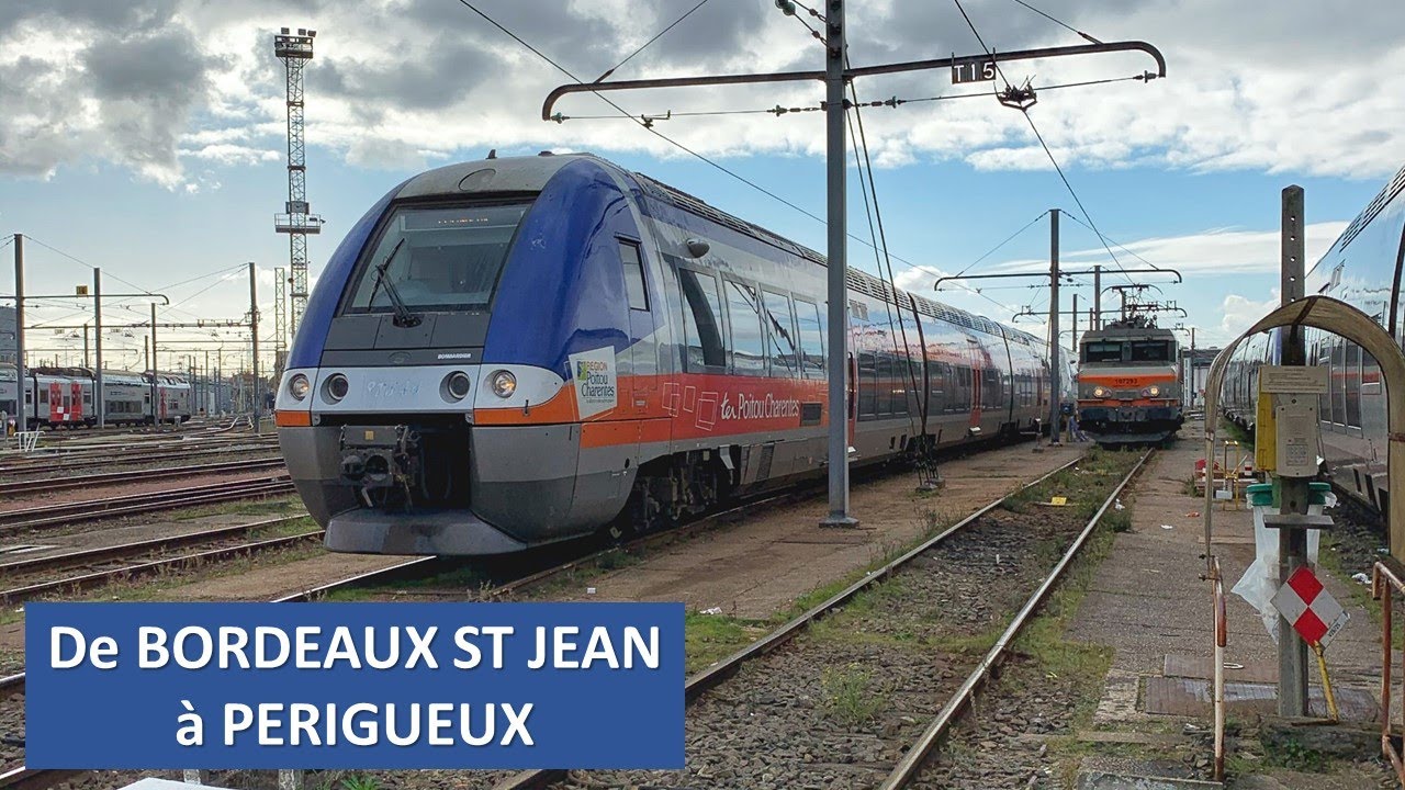 [Cab Ride] [4K] De Bordeaux-St-Jean à Périgueux en cabine du B81844