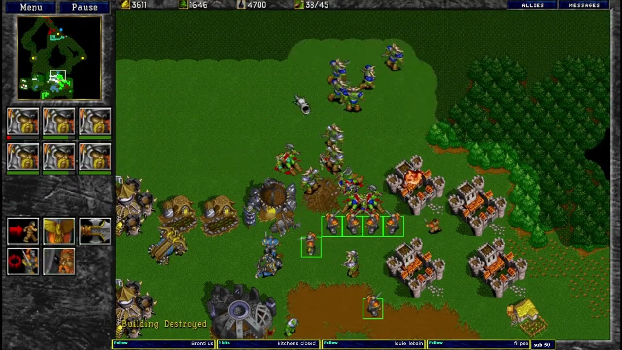 Warcraft 2 Friends Crowded 4vs4 3v3
