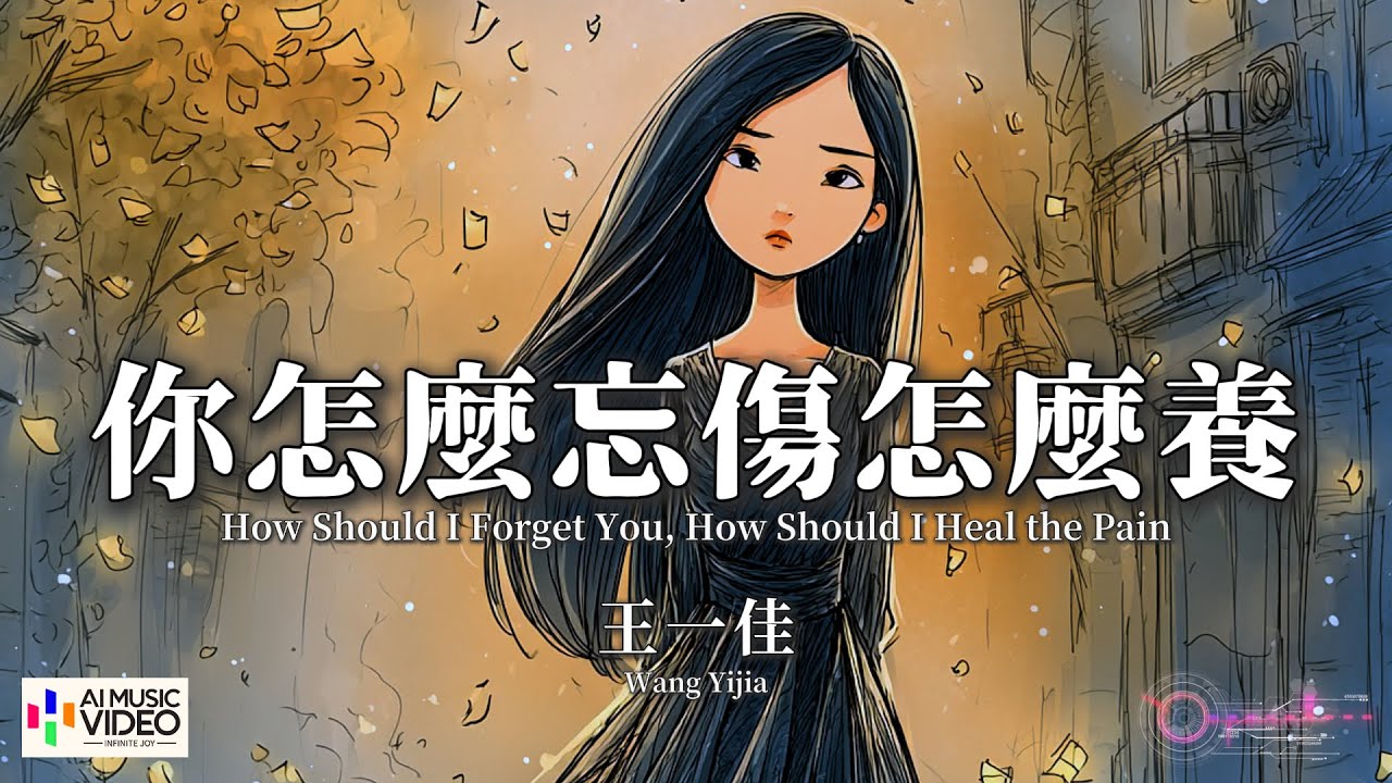 【高清MV】王一佳 - 你怎麼忘傷怎麼養【Pinyin + Eng Sub | AI音樂視頻 | 繁體拼音英文動態字幕】Wang Yi Jia【王一佳 - 你怎么忘伤怎么养】