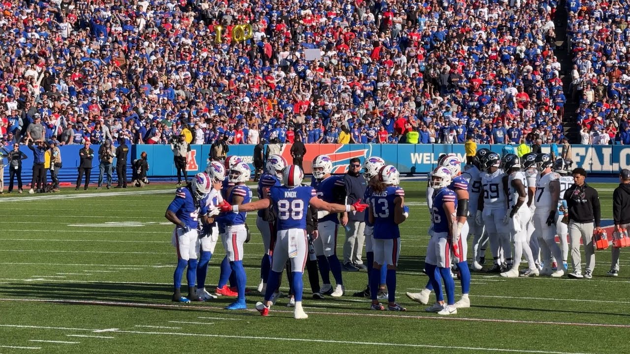Buffalo Bills vibing to Mr Brightside by The Killers on 10/20/24 as crowd sings along