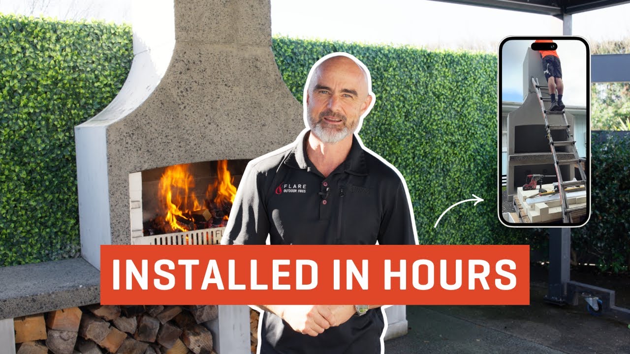 Backyard Transformation: Easy Outdoor Fireplace Install in Just Hours!