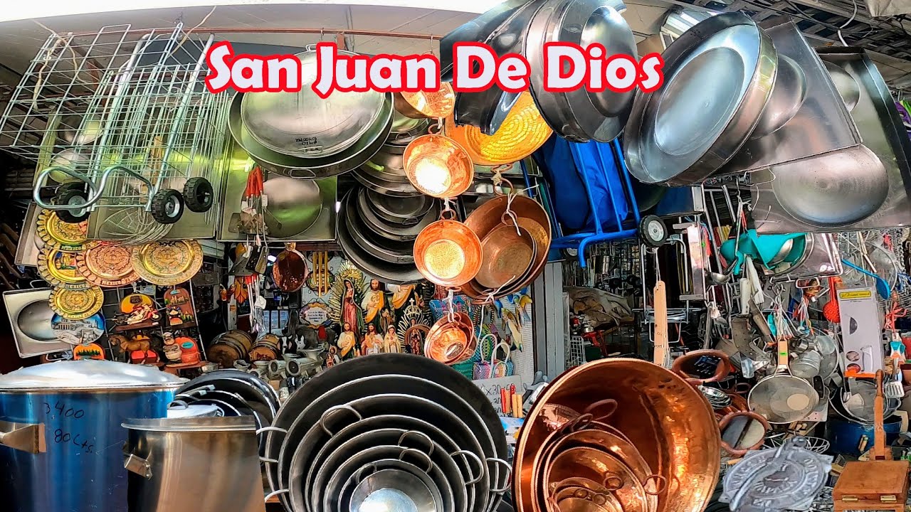 Comales cazos de cobre Acero inoxidable el Mercado libertad o San juan de Dios Guadalajara México