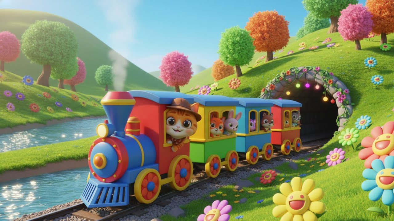 Train Goes Choo Choo Fast & Slow | kids nursery rhymes | Baby Song, Train Cartoon 🚂