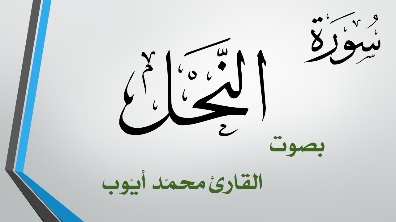 016 سورة النحل  .. محمد أيوب