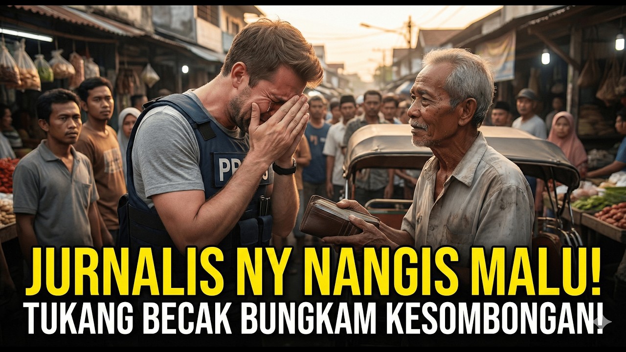 NIAT JEBAK MALING DI PASAR KUMUH! Jurnalis New York Nangis Kejer Lihat Akhlak Tukang Becak Ini!
