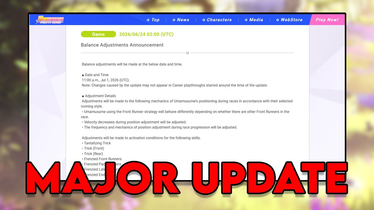 Summary Of The Patch Note Update Coming Tommorow (1/7)