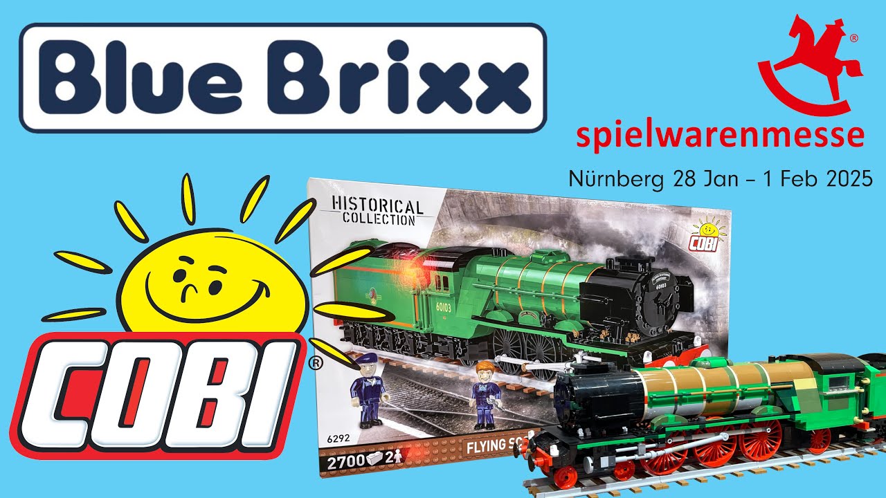 Spielwarenmesse 2025 - Cobi Flying Scotsman en détail und Eisenbahn Spielsets von Bluebrixx ?