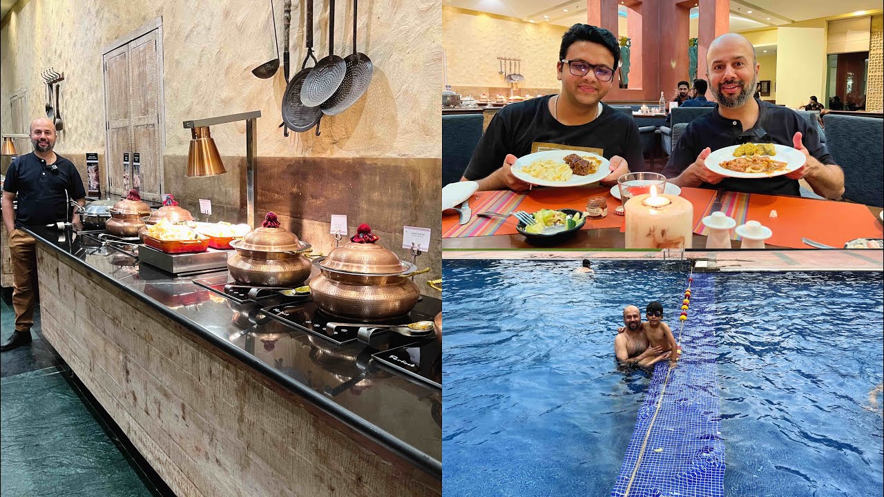 SWIMMING POOL FUN WITH  5-STAR BUFFET AT ITC JODHPUR | 5-STAR HOTEL IN JODHPUR | FULL ROOM TOUR