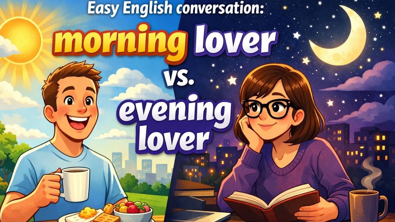 ( Are You a Morning Person or a Night Owl? | Learn English with Fun Conversation )
