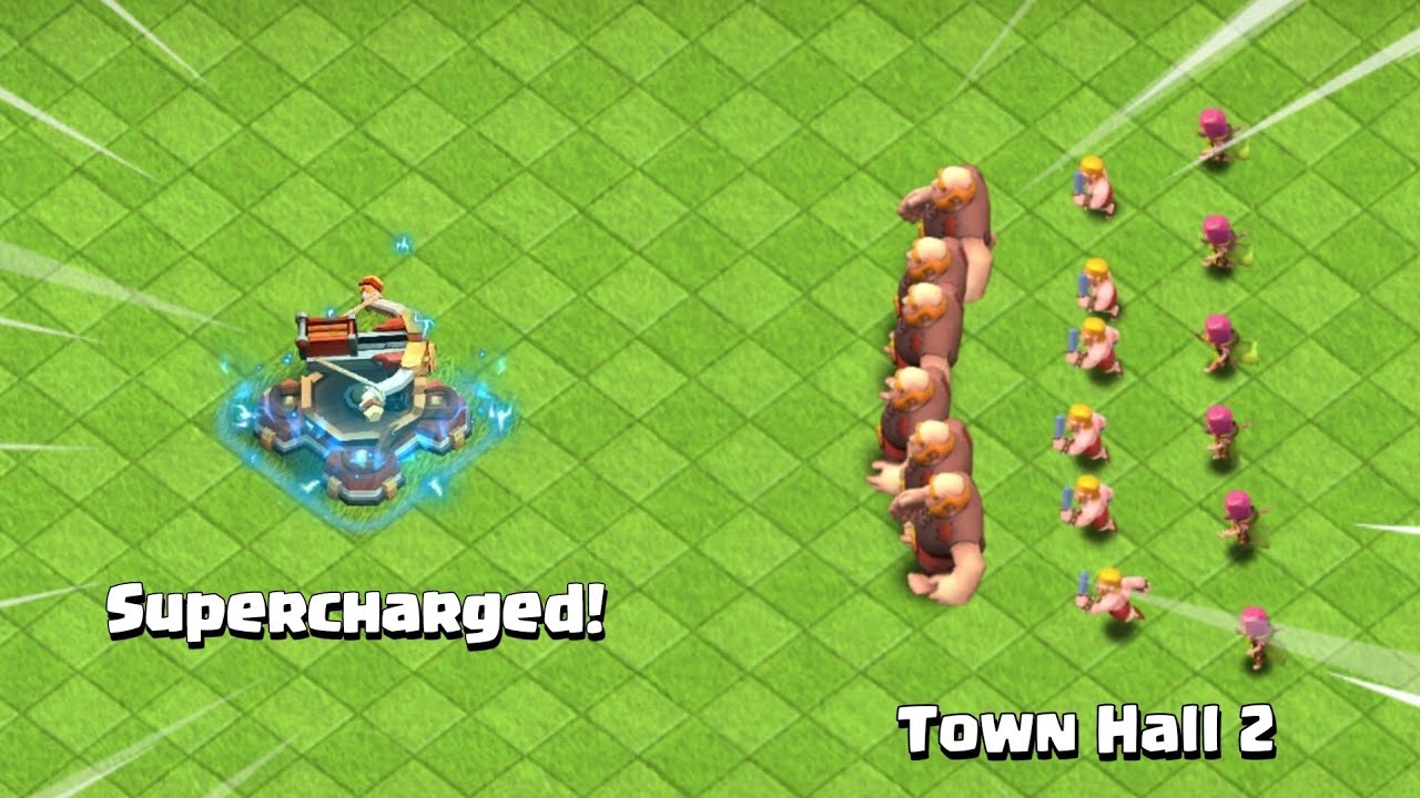 TH2 Troops vs Supercharged Defenses! - Clash of Clans