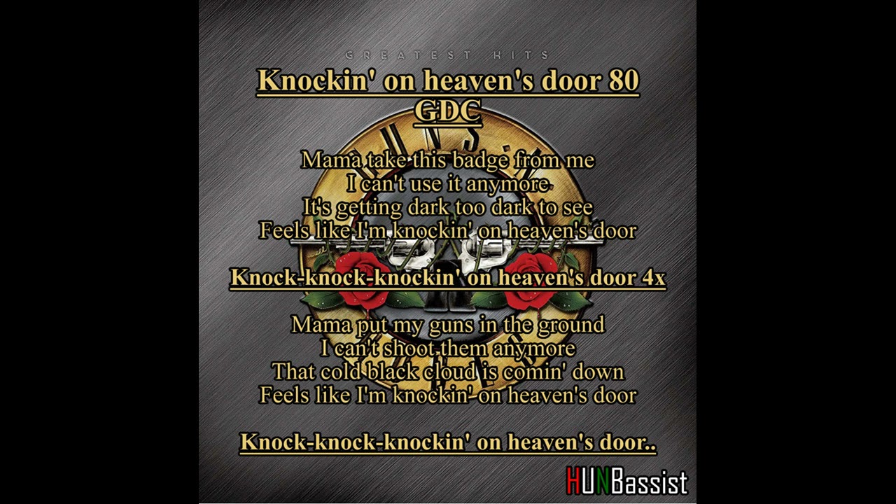 Guns N' Roses - Knockin' on Heaven's Door (Standard Tuning, Backing Track, Karaoke)