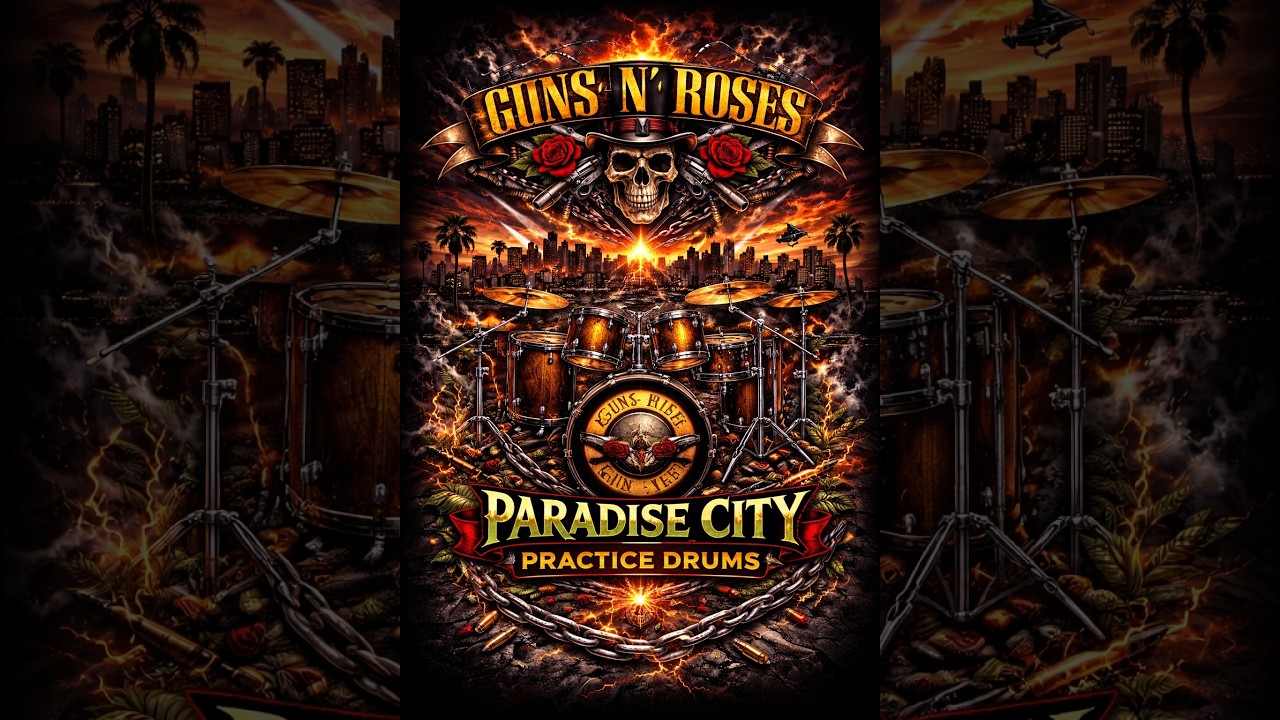 Guns n' Roses - Paradise City Practice Drums w click track