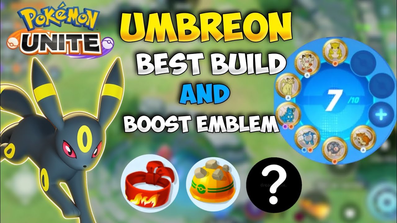 UMBREON BEST BUILD AND BOOST EMBLEM | UMBREON HELD ITEM POKEMON UNITE