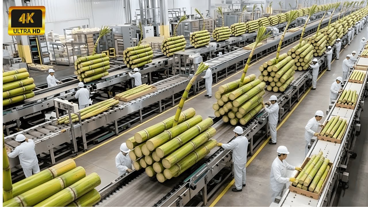 Inside the Sugarcane Juice Factory: From Field to Supermarket (From Start to Finish)