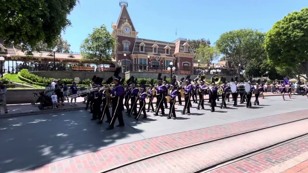 Livingston high school Pride of Livingston marching band & color guard at Disneyland 2025