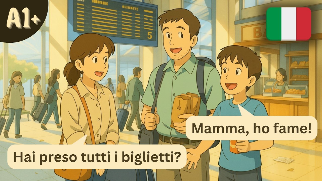 🇮🇹 Learn Italian At The Train Station (A1-A2) 🇮🇹