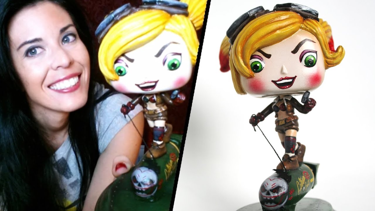Funko Pop Custom Bombshell Harley Quinn ( DIY ed +Sculpted and Painted  ) Batman DC Sculpture