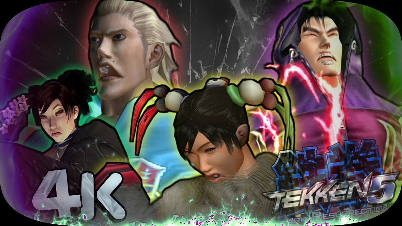 Asuka , Jin, Xiaoyu & Steve with Heihachi Moves Team Tekken 5 Dark Resurrection UHD 4K 60 FPS