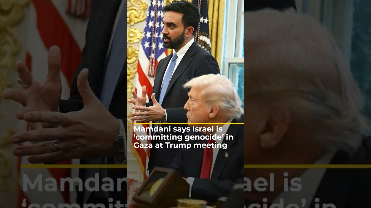 Mamdani says Israel is &lsquo;committing genocide&rsquo; in Gaza at Trump meeting | #ajshorts