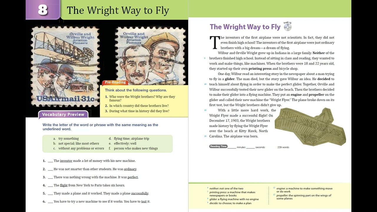 Unit 8 The Wright Way to Fly