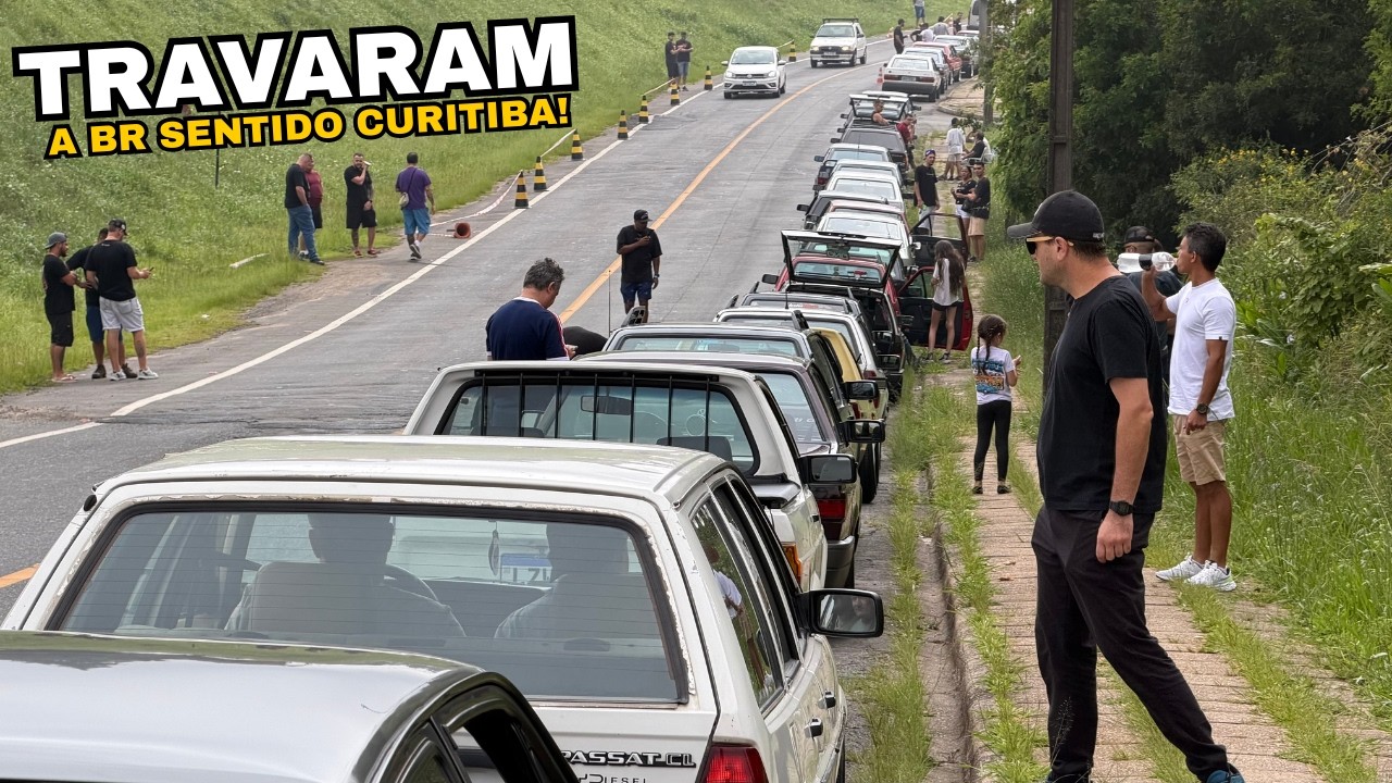 ESSE FOI O CARRO MAIS RARO QUE EU VI NA FILA!! ELES TRAVARAM A BR COM O TANTO DE PROJETO!!