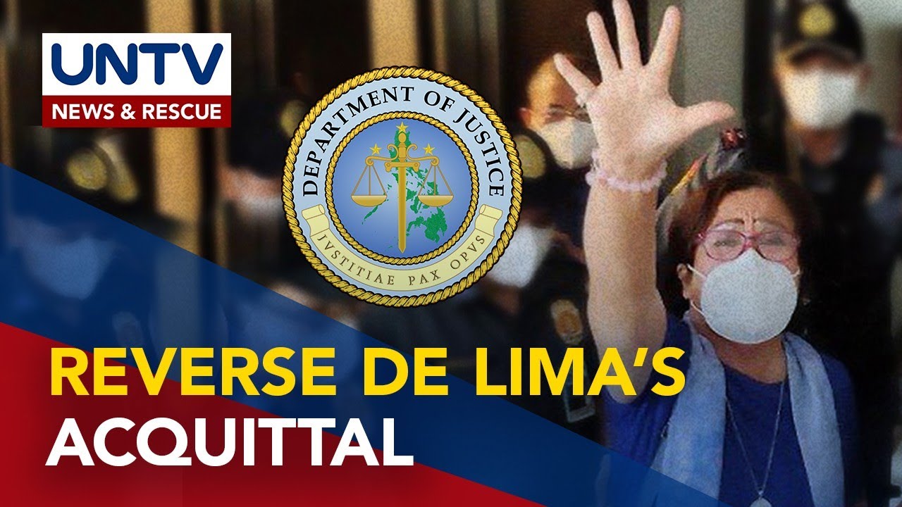 DOJ asks Court to reverse decision in De Lima&rsquo;s second drug case