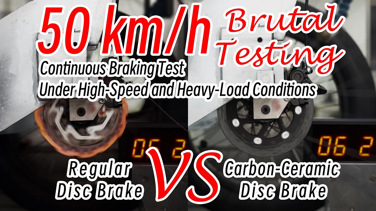 Extreme Test: Extreme Comparison - Carbon Ceramic Brake Rotor VS Reguar Bicycle Brake Rotor
