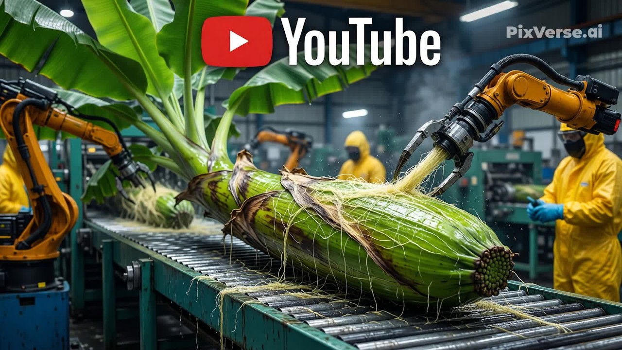 nside the Largest High-Tech Banana Stem Factory You’ve Never Seen Before | Full Process