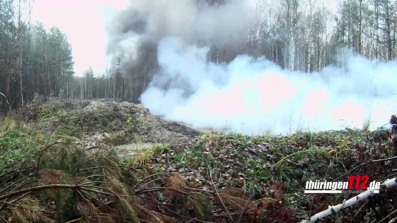 Sprengung von 110 KG Altmunition in Bad Klosterlausnitz in Thüringen