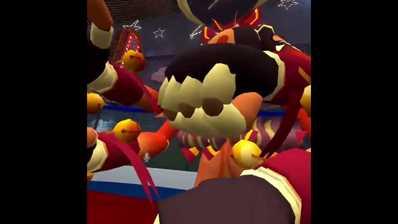 Ruin gives Orbit a visit. In VRChat