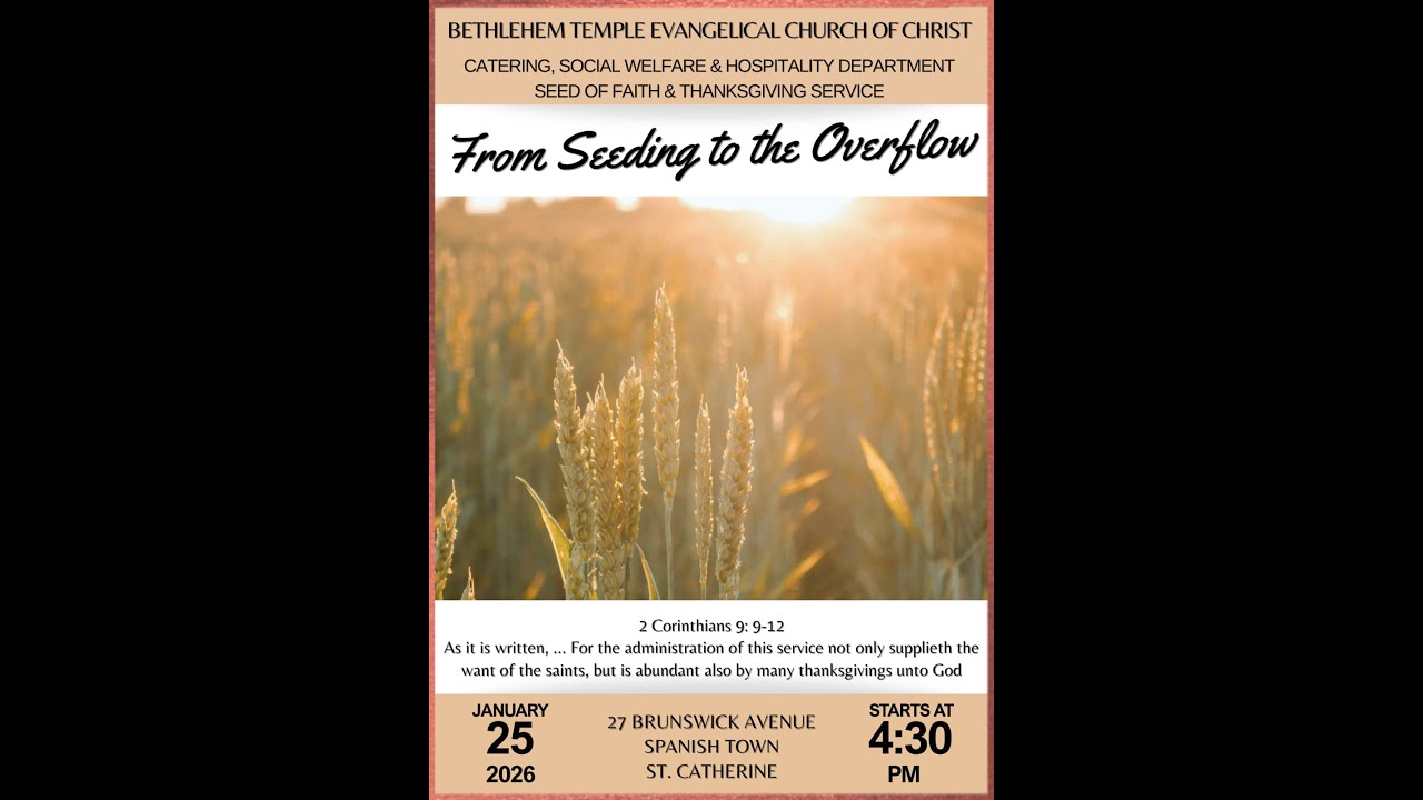 Seed of Faith Service || January 25, 2026