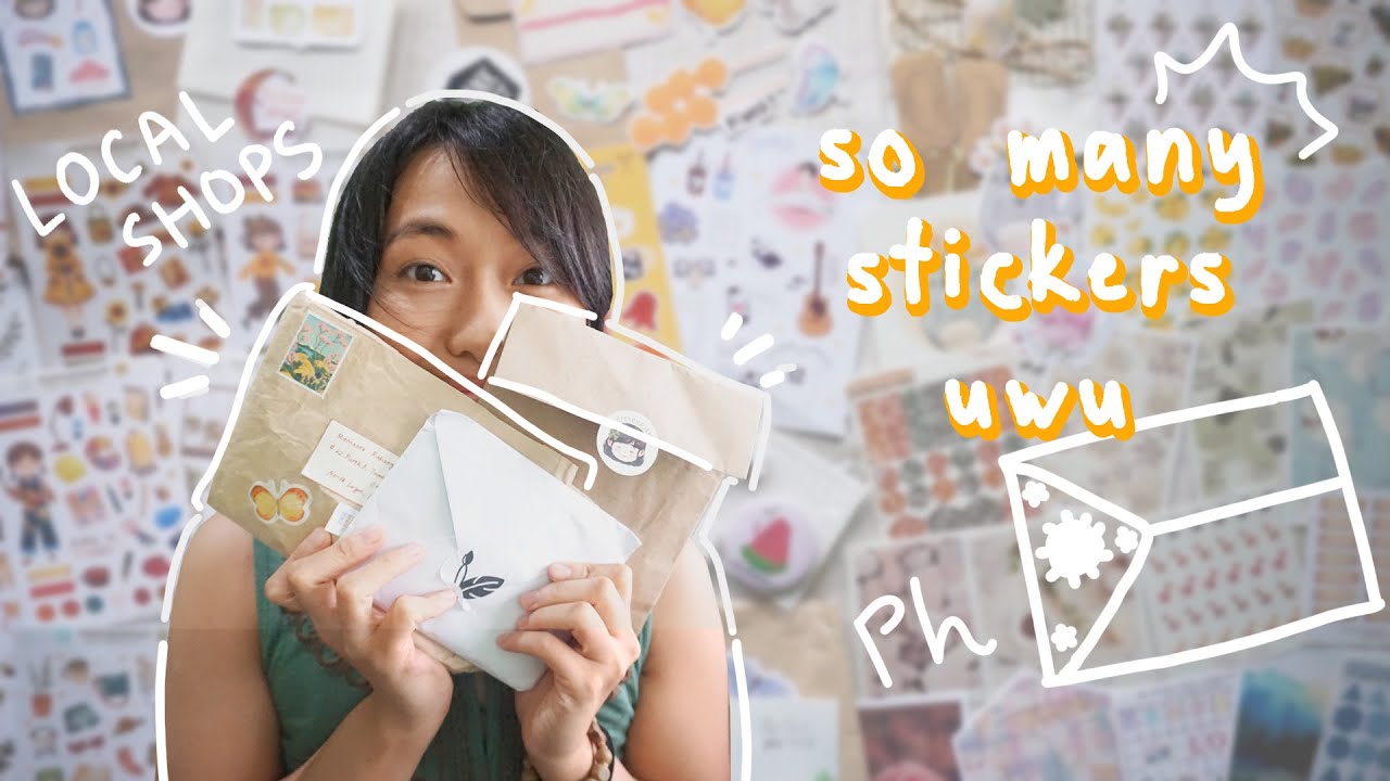 Huge sticker haul 📬 from fellow local artists on shopee & lazada | Philippines stationery 🇵🇭
