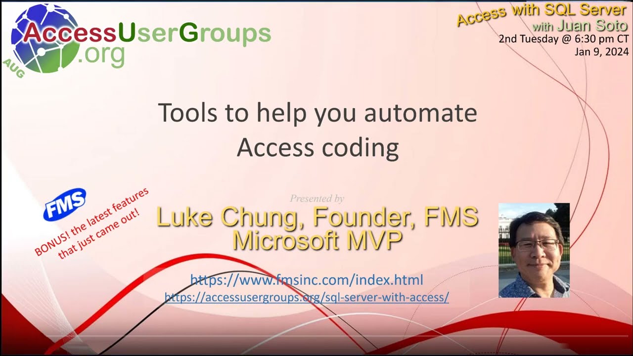SA: Tools to help you automate Access coding &ndash; with FMS founder Luke Chung