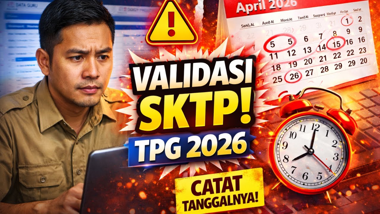 Informasi Update Validasi SKTP di TPG 2026! Catat Tanggal Penting